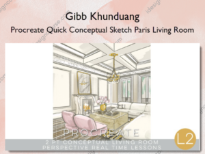 Procreate Quick Conceptual Sketch Paris Living Room