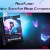 Neon Butterflies Photo Composite